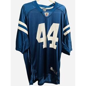 Colts Jersey Reebok On Field Men Size XL Indianapolis 44 Dallas Clark NFL Blue